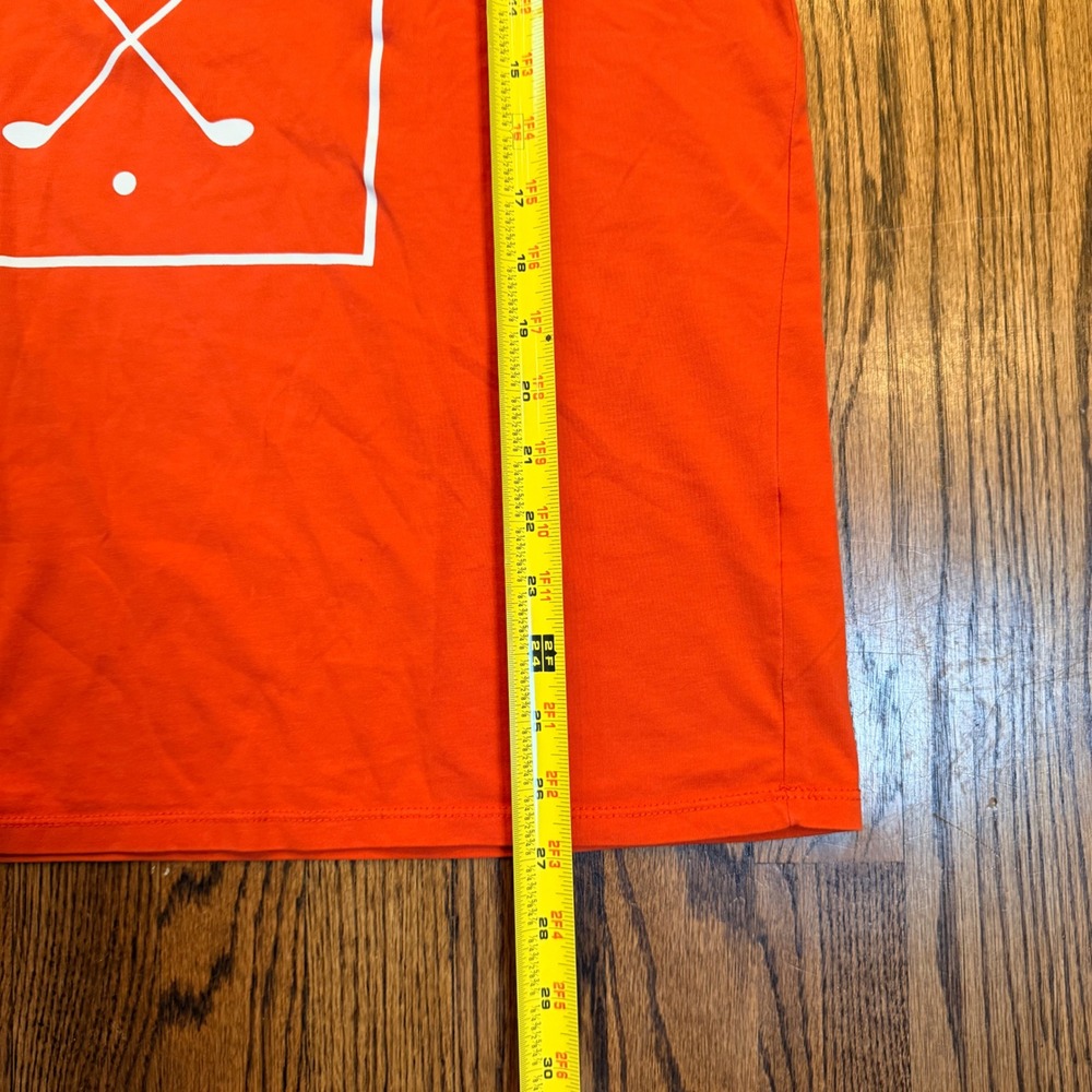 Nike Golf Modern Fit Dri-FIT Graphic T-Shirt Orange Large Crossed Clubs - Picture 6 of 6